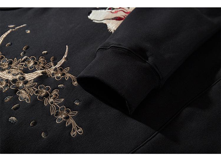 Embroidered Fox Hoodie | Jobatua.com