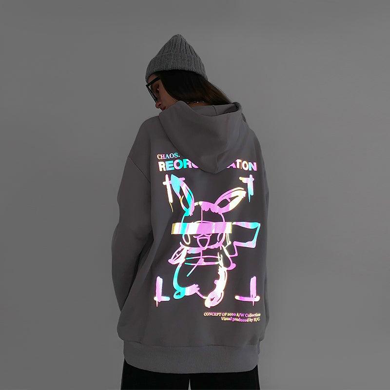 HARSH and CRUEL Blinded Monster 3M Reflective Hoodie | jobatua.com