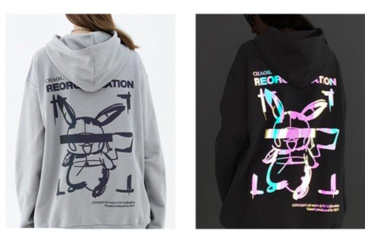 HARSH and CRUEL Blinded Monster 3M Reflective Hoodie | jobatua.com