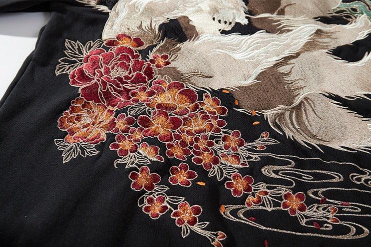 Embroidered Fox Hoodie | Jobatua.com